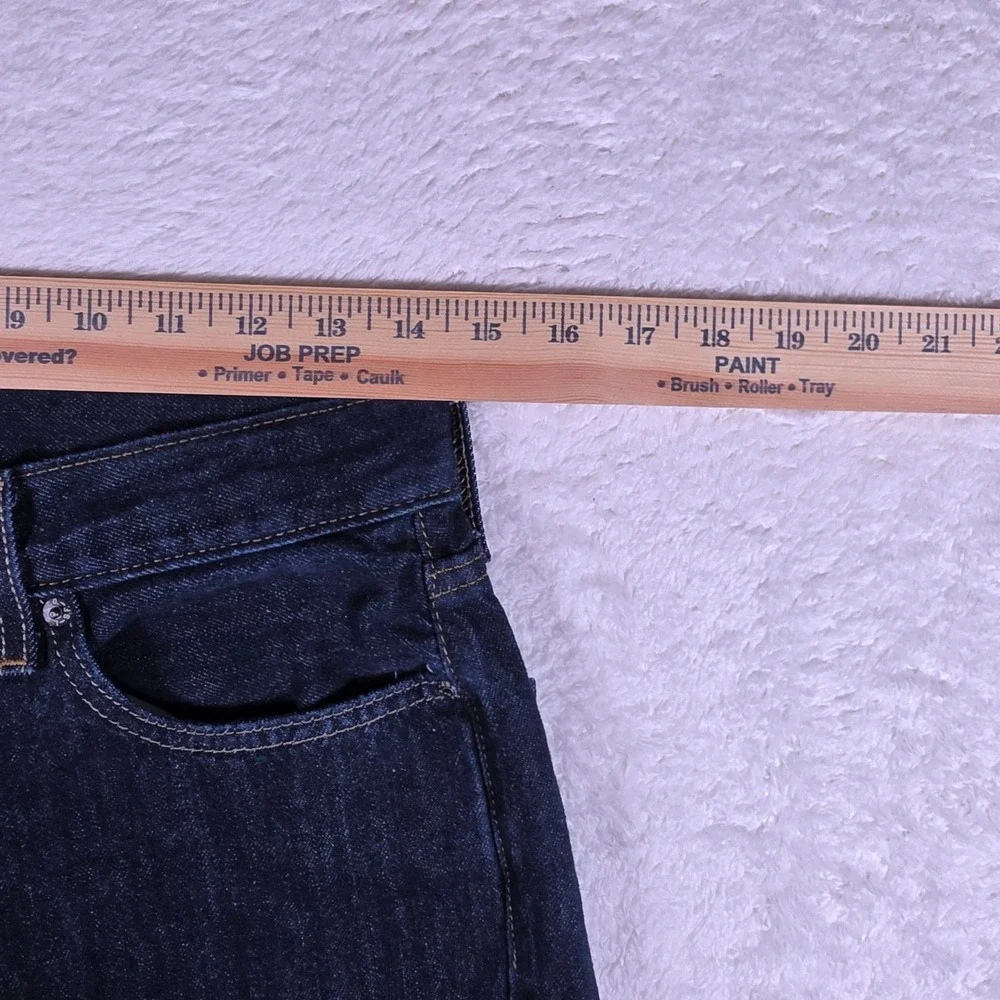 Levi's 527 Slim Bootcut Mens 31/32 Dark Blue Denim Raw Hem Jeans S110760